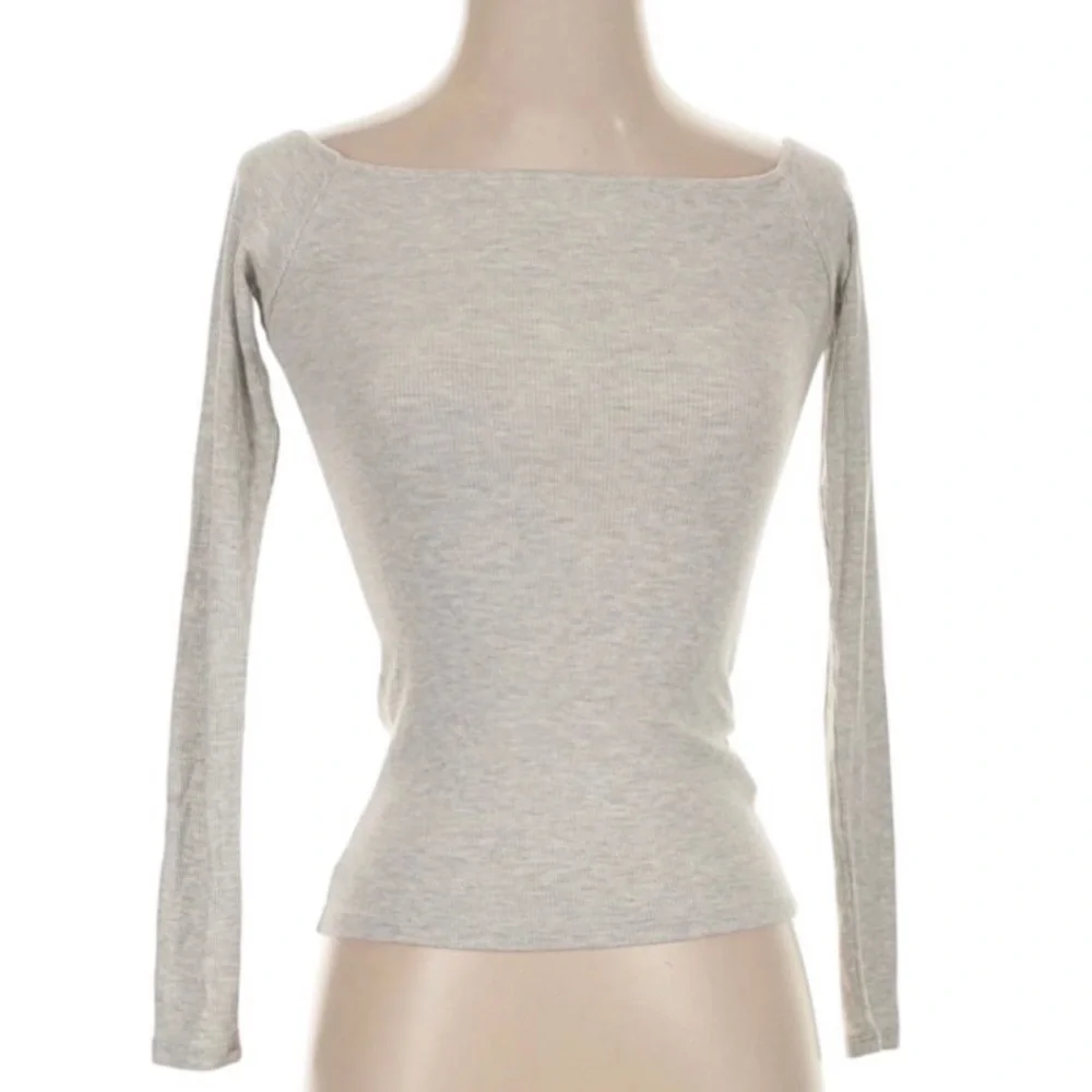 Joah Brown Ribbed Long Sleeve Top - Picture 5 of 5